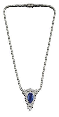 A diamond and tanzanite necklace - Gioielli