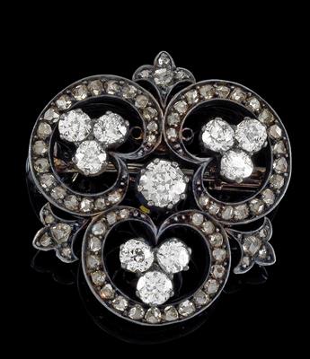 A diamond brooch total weight c. 1.80 ct - Klenoty