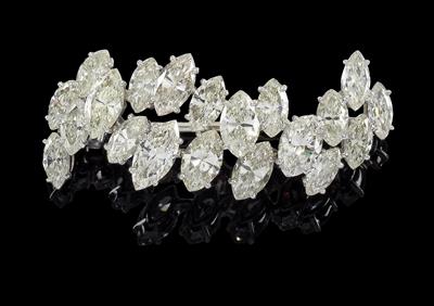 Diamantbrosche zus. ca. 5 ct - Juwelen