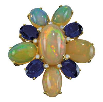 An opal ring total weight c. 23 ct - Jewellery