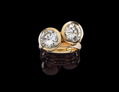 A brilliant ring, total weight c. 4.34 ct - Jewellery