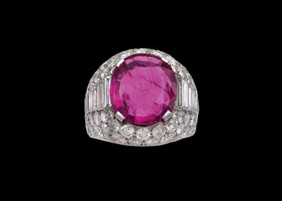 A ‘Trombino’ ring by Bulgari with untreated Burma ruby c. 6 ct - Jewellery
