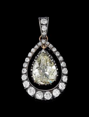 A diamond pendant, total weight c. 8.70 ct - Klenoty