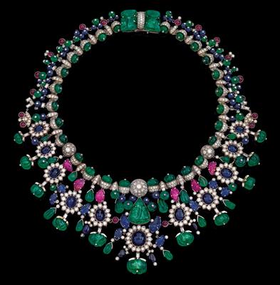 A diamond and coloured stone necklace - Gioielli