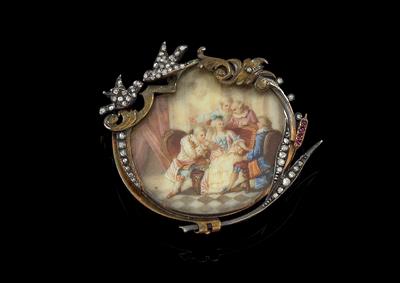 A diamond rhomb miniature brooch - Jewellery