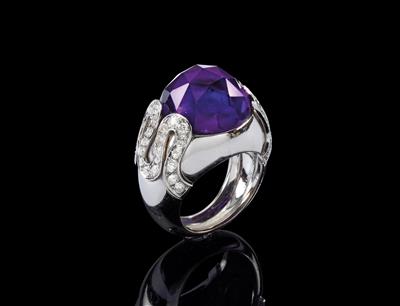 An amethyst and brilliant ring by Gianni Versace - Jewellery