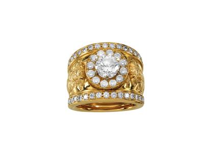 A ‘Croco’ brilliant ring by Gianni Versace, total weight c. 2.80 ct - Gioielli