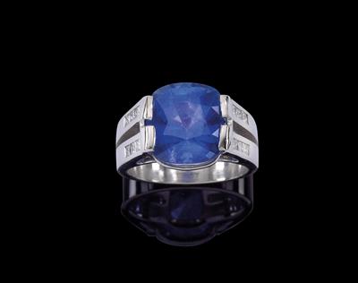 A ring with untreated Burmese sapphire 8 ct - Klenoty