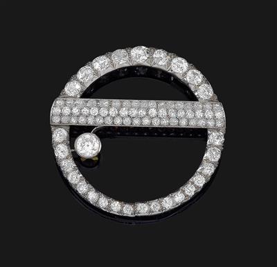 An old-cut diamond brooch total weight c. 4.25 ct - Jewellery