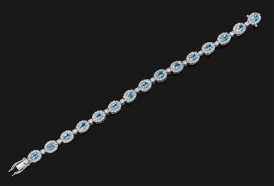 A brilliant and aquamarine bracelet - Klenoty