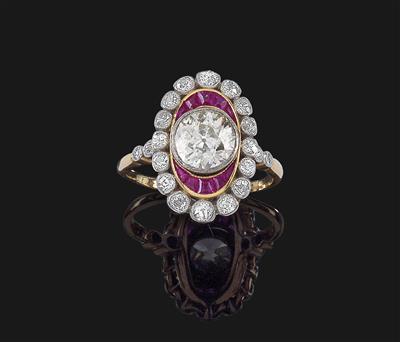 A diamond and ruby ring - Klenoty