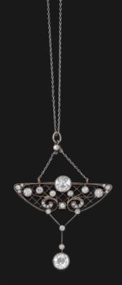 Diamantcollier zus. ca. 3,50 ct - Juwelen