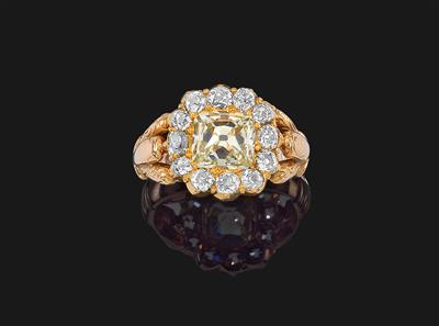A diamond ring total weight c. 3.60 ct - Jewellery