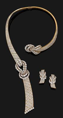 A brilliant jewellery set by M. Gerard total weight c. 58 ct - Jewellery