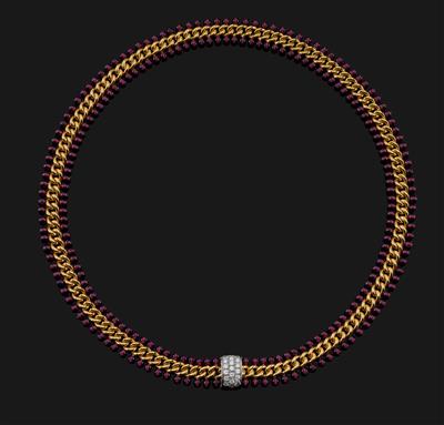 A brilliant and garnet necklace by Pomellato - Gioielli