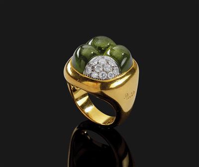A brilliant and peridot ring by Pomellato - Klenoty