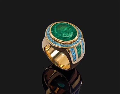 An emerald ring 10.58 ct - Klenoty