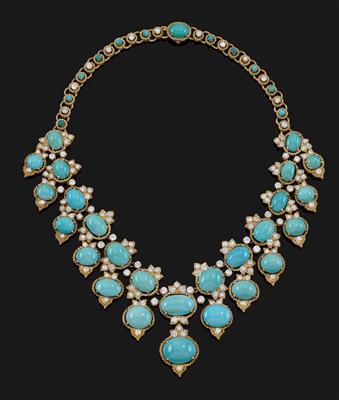 A brilliant and turquoise necklace by Van Cleef & Arpels - Klenoty