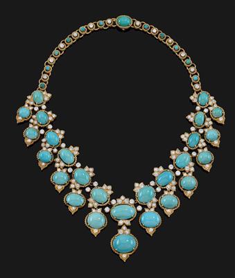 A brilliant and turquoise necklace by Van Cleef & Arpels - Jewellery