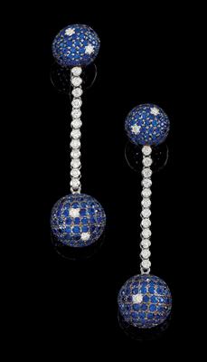 Brillant Saphirohrclipsgehänge - Juwelen