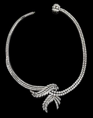 A diamond necklace, total weight c. 27 ct - Jewellery