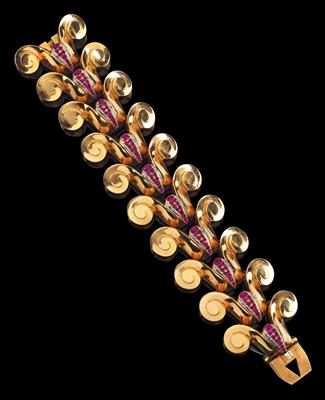 A ruby bracelet by Ventrella, from an old European aristocratic collection - Klenoty
