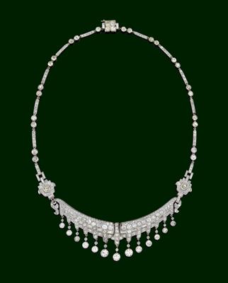 An old-cut diamond necklace, total weight c. 12 ct - Gioielli