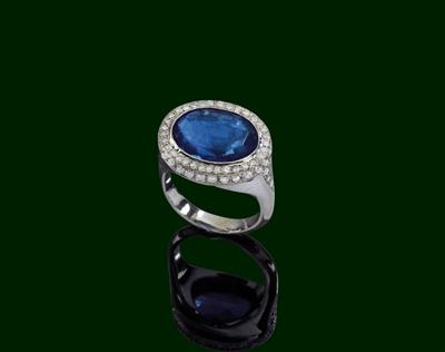 A brilliant and sapphire ring - Klenoty