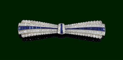 A ‘bow’ diamond brooch - Jewellery