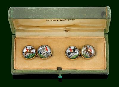 A pair of cufflinks with show jumping motifs - Jewellery