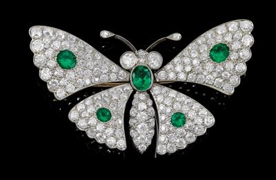 An old-cut brilliant brooch in the shape of a butterfly - Klenoty