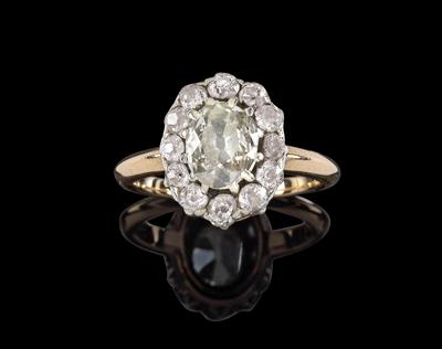 An old-cut diamond ring, total weight c. 1.70 ct - Klenoty