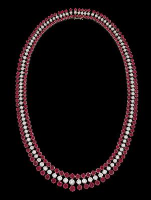 A brilliant and ruby necklace - Gioielli