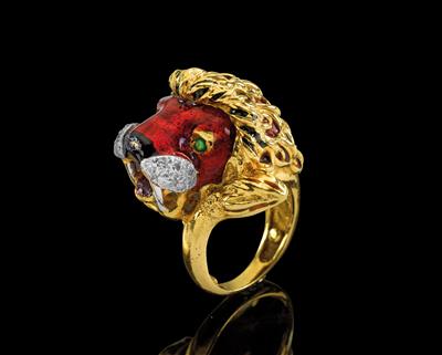 A ring by Kutchinsky in the shape of a lion - Gioielli