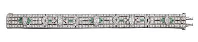 A diamond and emerald bracelet - Klenoty