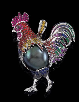 A pendant in the shape of a rooster - Gioielli