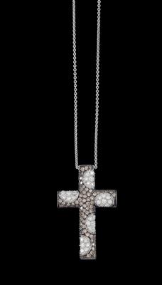 A brilliant cross pendant total weight c. 1.90 ct - Klenoty
