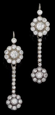 A pair of brilliant ear pendants total weight c. 3.40 ct - Gioielli