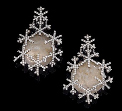 A pair of brilliant ear clips total weight c. 2.50 ct - Gioielli