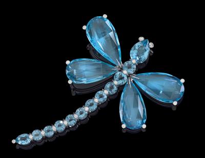 A brooch in the shape of a dragonfly - Gioielli