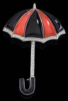 A brooch in the shape of an umbrella - Jewellery