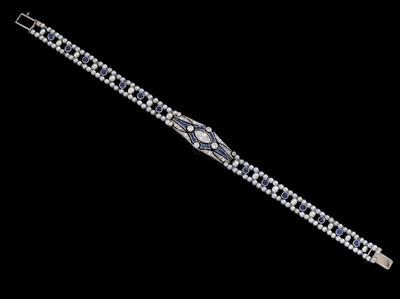 Cartier Orientperlen Diamant Saphir Armband - Juwelen