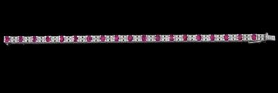 A diamond and ruby bracelet - Jewellery