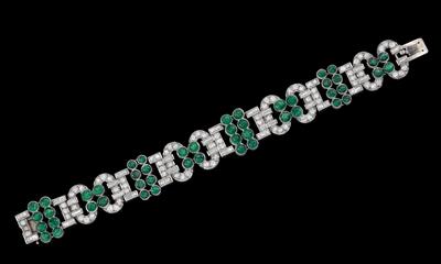 A diamond and emerald bracelet - Gioielli