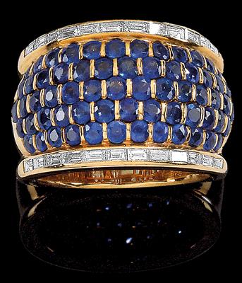 A diamond and sapphire ring by Boucheron - Jewellery