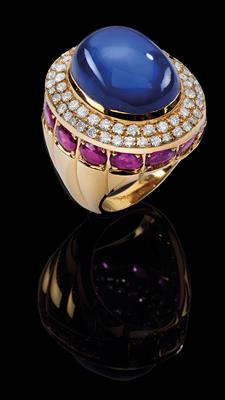 A sapphire ring by Moroni, c. 30 ct - Klenoty