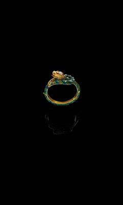 An octagonal diamond ‘snake’ bangle - Jewellery