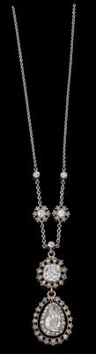 An old-cut diamond necklace, total weight c. 3.20 ct - Klenoty