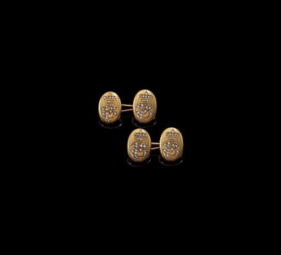 A pair of diamond cufflinks total weight c. 0.40 ct - Klenoty