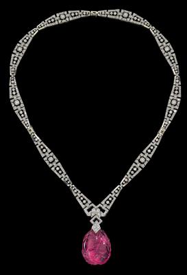 A diamond and rubellite necklace - Gioielli